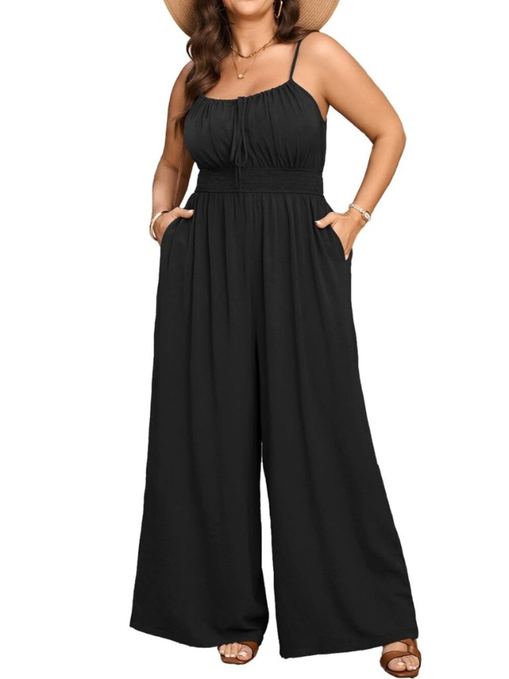 Plus Size Jumpsuit for Curvy Women Summer Romper Loose Fit